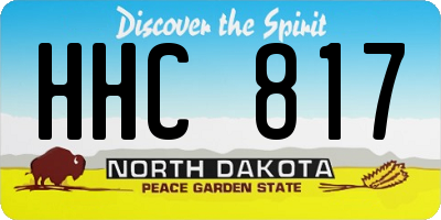 ND license plate HHC817