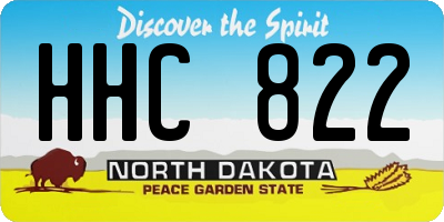 ND license plate HHC822