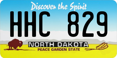 ND license plate HHC829