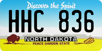 ND license plate HHC836