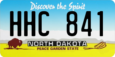 ND license plate HHC841