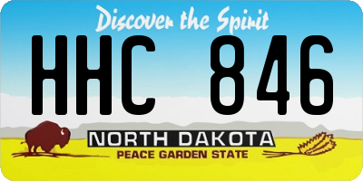 ND license plate HHC846
