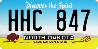 ND license plate HHC847
