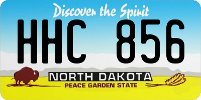 ND license plate HHC856