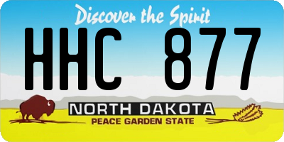 ND license plate HHC877