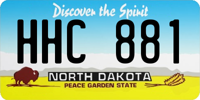 ND license plate HHC881