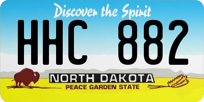 ND license plate HHC882