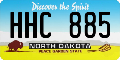 ND license plate HHC885