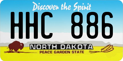 ND license plate HHC886