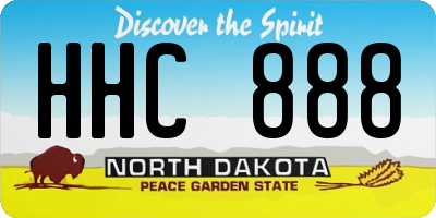 ND license plate HHC888