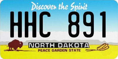 ND license plate HHC891