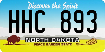 ND license plate HHC893