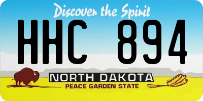 ND license plate HHC894
