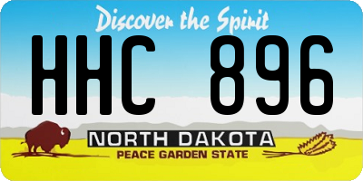 ND license plate HHC896