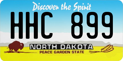 ND license plate HHC899