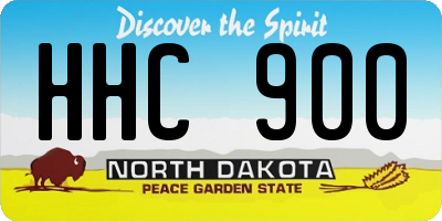 ND license plate HHC900