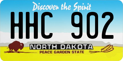 ND license plate HHC902
