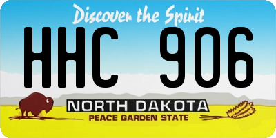 ND license plate HHC906