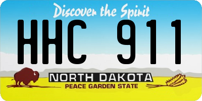 ND license plate HHC911