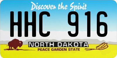 ND license plate HHC916