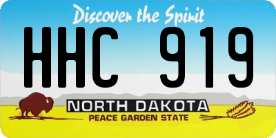 ND license plate HHC919