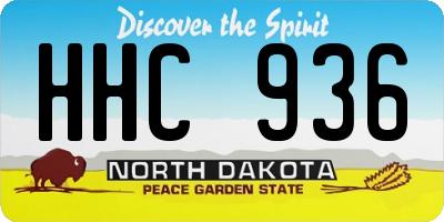 ND license plate HHC936