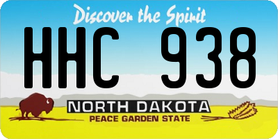 ND license plate HHC938