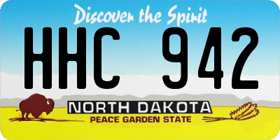 ND license plate HHC942