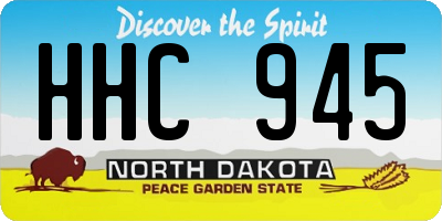 ND license plate HHC945