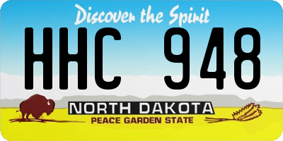 ND license plate HHC948