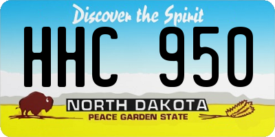 ND license plate HHC950
