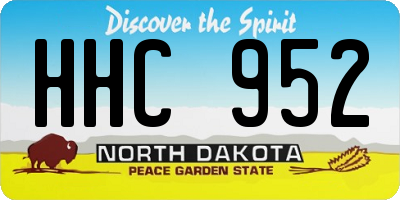 ND license plate HHC952