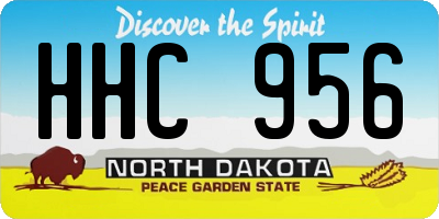 ND license plate HHC956
