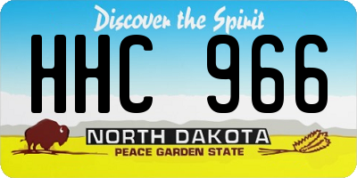 ND license plate HHC966