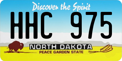 ND license plate HHC975