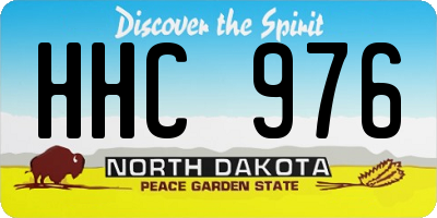 ND license plate HHC976