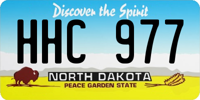 ND license plate HHC977