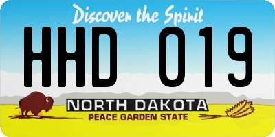 ND license plate HHD019