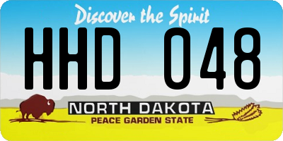 ND license plate HHD048