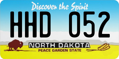 ND license plate HHD052