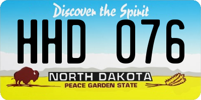 ND license plate HHD076