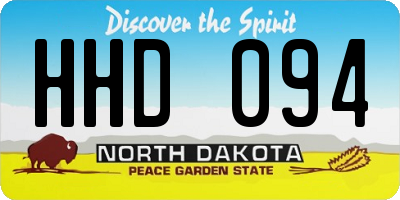 ND license plate HHD094