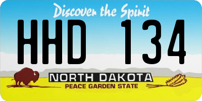 ND license plate HHD134