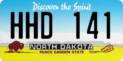 ND license plate HHD141