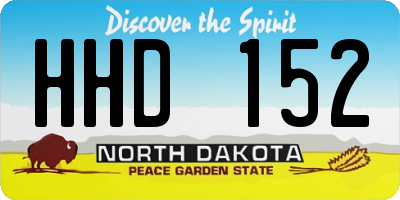 ND license plate HHD152