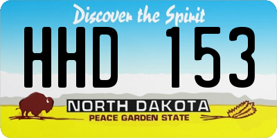 ND license plate HHD153