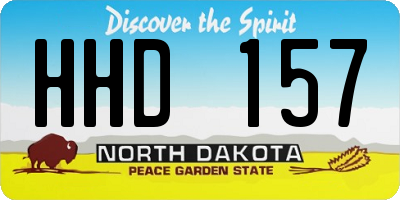ND license plate HHD157
