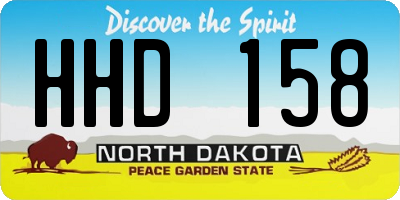 ND license plate HHD158