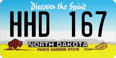 ND license plate HHD167