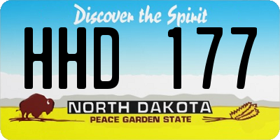 ND license plate HHD177